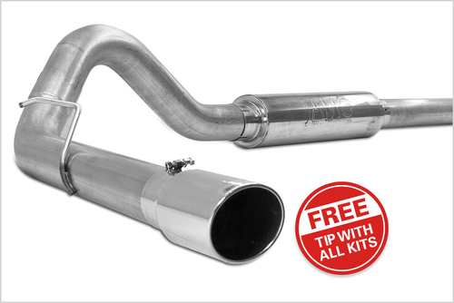 Cat Back Stainless Exhaust w/Muffler Ford 6.0 2003-2007 F250, F350, F450, F550