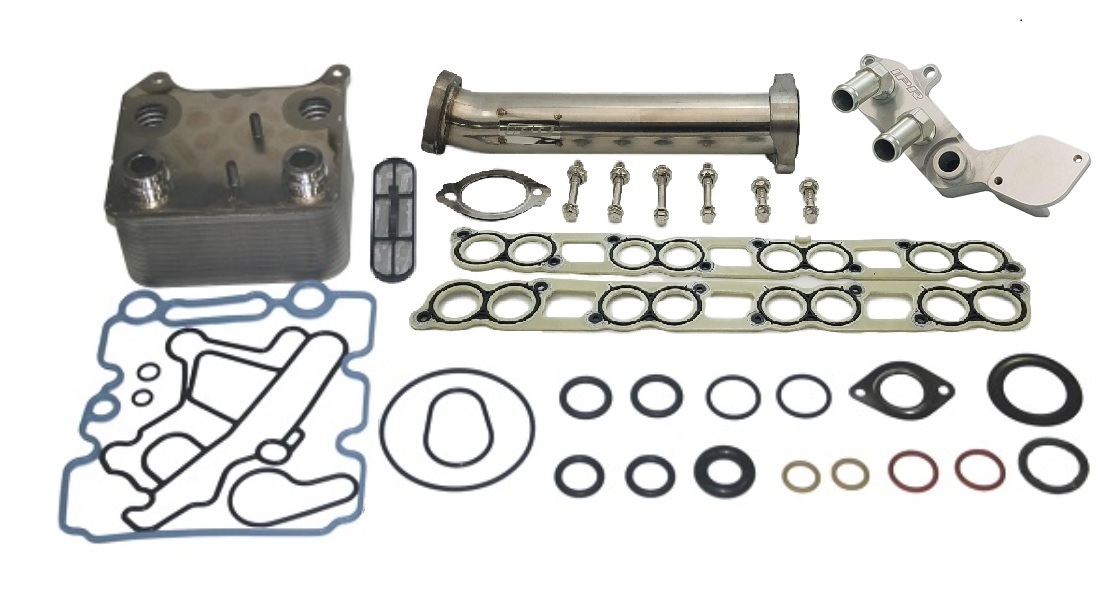 IPR GEN3 EGR Test Back Flush Kit, Ford OEM Oil Cooler & Gaskets for all 2003-2004 Ford Powerstroke 6.0 will fit F250, F350, F450 