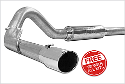 Cat Back Stainless Exhaust w/Muffler Ford 6.0 2003-2007 F250, F350, F450, F550